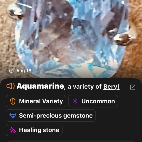 Silver Tone Earrings w/Oval Lab Created Pale Blue Stones NWOT - Picture 12 of 13